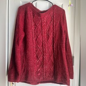 Bob Timberlake Red Shiny Sweater